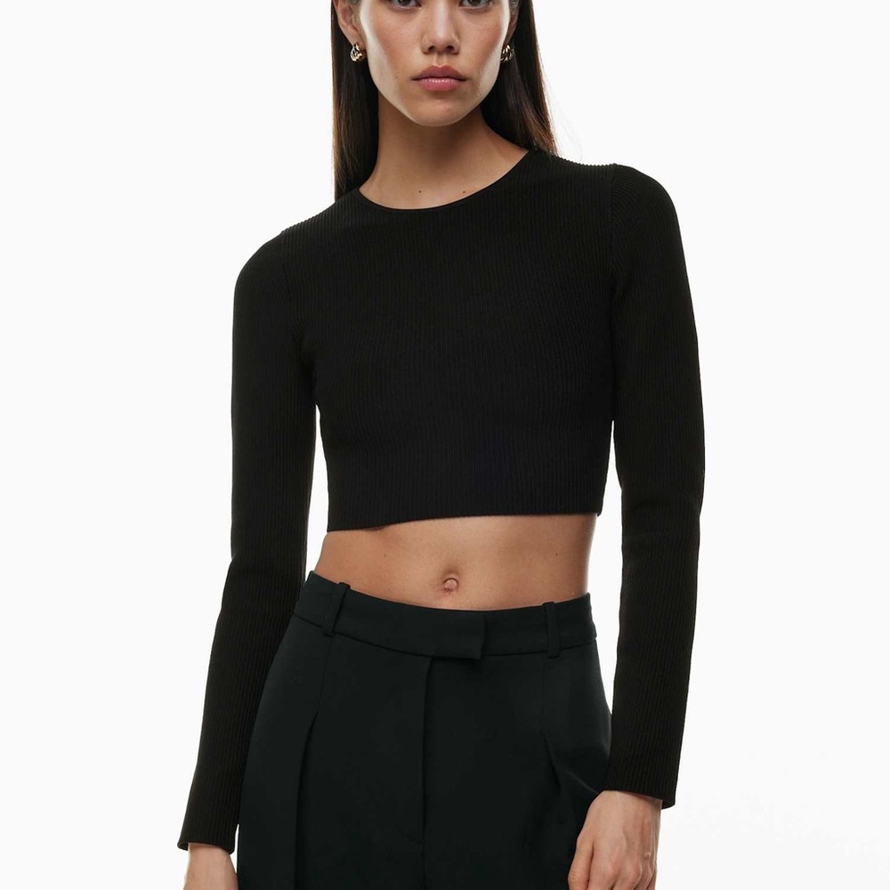 Artizia‎ Babaton Sculpt Knit Crew Cropped Longsleeve